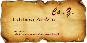 Csimbora Zalán névjegykártya